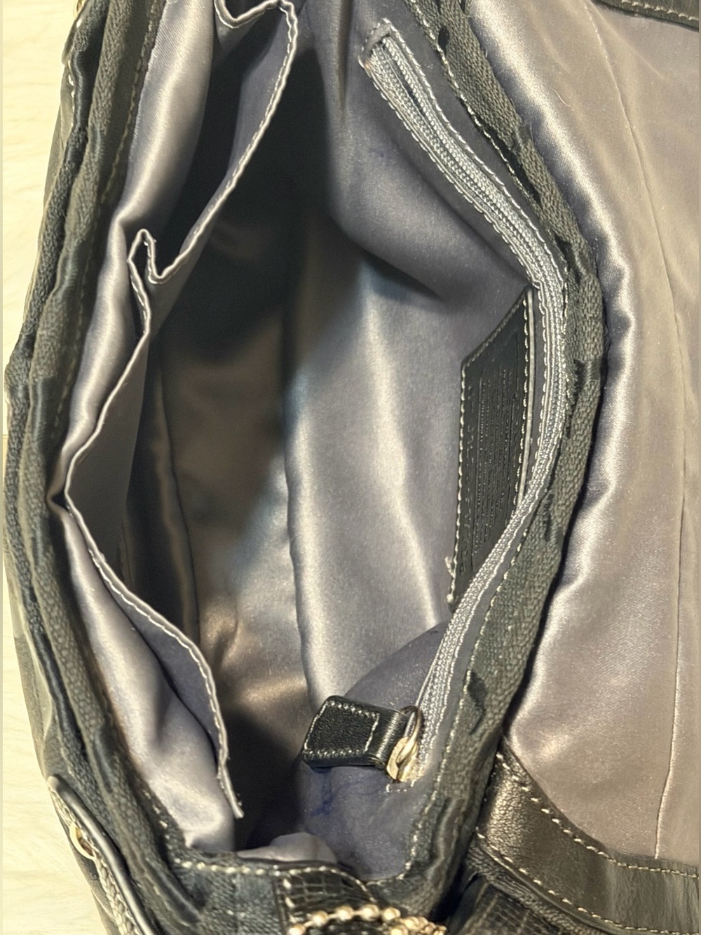 Coach Chelsea Flap Black Signature Turn Lock Shoulder Bag Silver Hardware F17798 - Picture 10 of 11